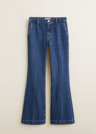 Decorative seam flared jeans - Women | MANGO United Kingdom
