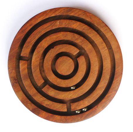 wooden ball in maze toy
