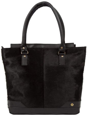 Mahi Leather Pony Hair Leather Florence Tote In Black