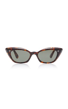 Oliver Peoples Bianka Cat-Eye Tortoiseshell Sunglasses