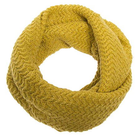 The Royal Standard Infinity Scarf Cute Winter Scarf For Women Warm Lightweight Wrap Metallic Knit Cowl at Amazon Women’s Clothing store: