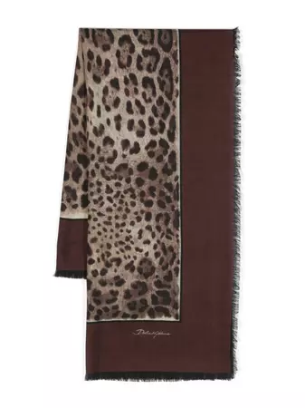 Dolce & Gabbana leopard-print cashmere-blend Scarf - Farfetch
