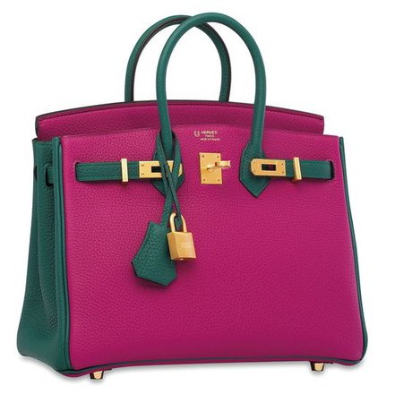 pink green hermes birkin bag