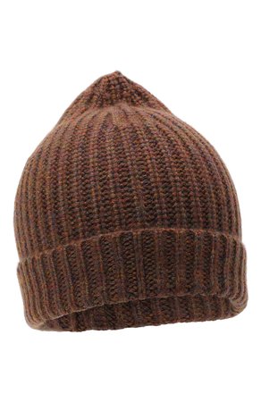 Женская коричневая кашемировая шапка ALEXANDRA GOLOVANOFF — купить за 17050 руб. в интернет-магазине ЦУМ, арт. NEW HAT
