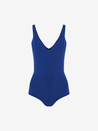 Seamless Bodysuit in ELECTRIC BLUE | Alexander McQueen US