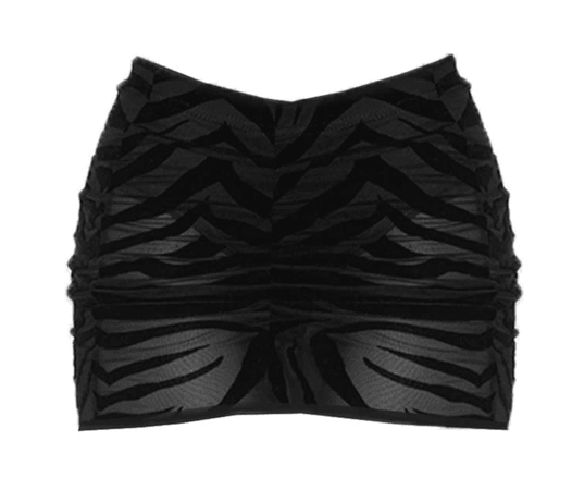 plt black zebra mesh coord skirt