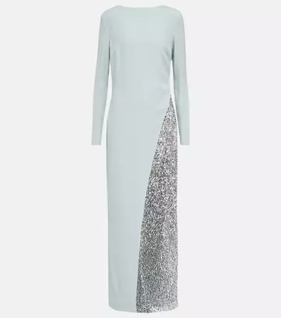Sequined Maxi Dress in Blue - Givenchy | Mytheresa