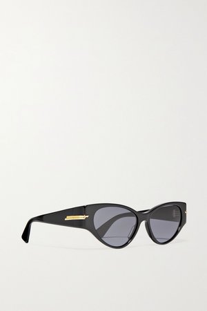 Black Cat-eye acetate sunglasses | Bottega Veneta | NET-A-PORTER