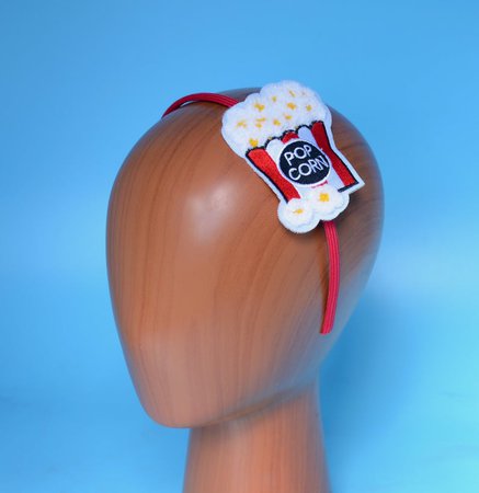 Popcorn Box Red and White Striped Headband Movie Pinup | Etsy