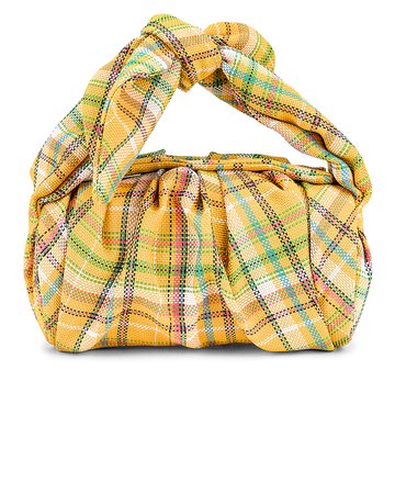 REJINA PYO Name Bag in Check Yellow | FWRD