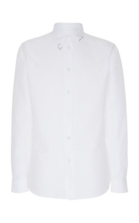 Studded-Collar Cotton Button-Front Shirt by Givenchy | Moda Operandi