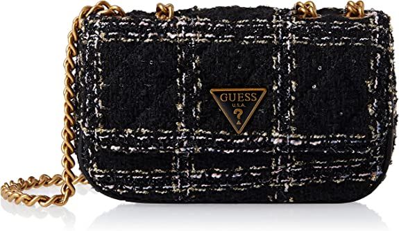 GUESS Cessily Micro Mini Black/White 1 One Size: Handbags: Amazon.com