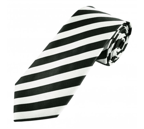 black and white tie