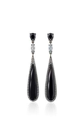 18k White Gold And Black Rhodium Vermeil Black Diamond Shard Earrings By Anabela Chan | Moda Operandi