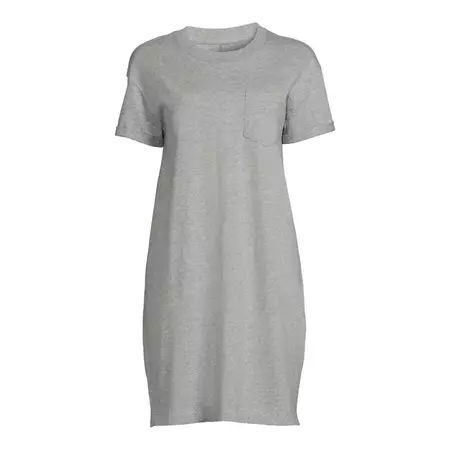 Time and Tru Women's T-Shirt Dress with Pocket - Walmart.com