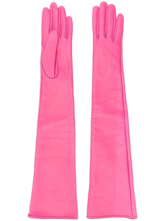 Manokhi Long Fitted Gloves SS20MANO88PINK2 Pink | Farfetch