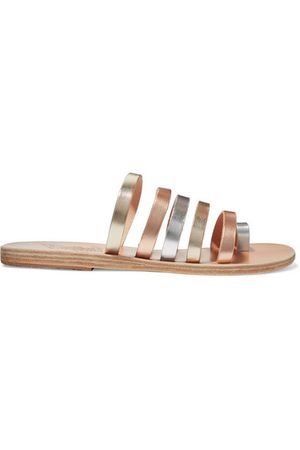 Ancient Greek Sandals | Niki metallic leather sandals | NET-A-PORTER.COM