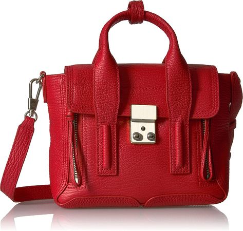 Amazon.com: 3.1 Phillip Lim Pashli Mini Satchel , red-nickel , One Size : Clothing, Shoes & Jewelry