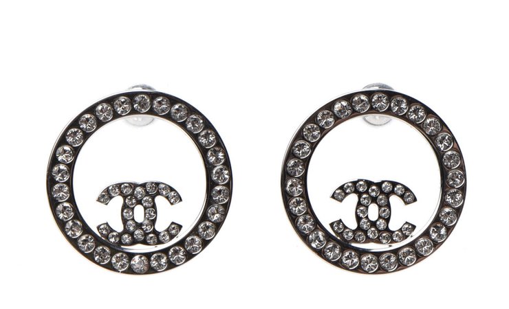 Black Chanel earrings