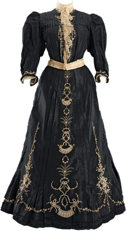 black 1800s dress