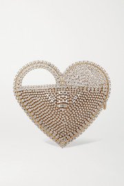 Mae Cassidy | Semi-of-Pearl embellished silver-tone clutch | NET-A-PORTER.COM