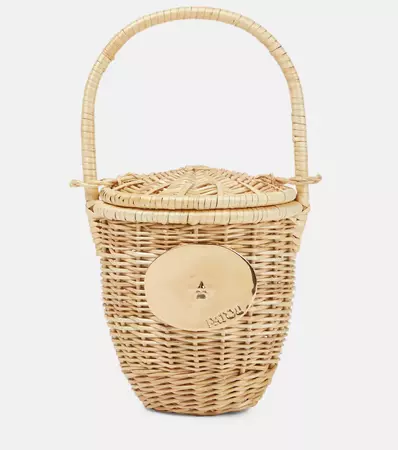 Wicker Basket Bag in Neutrals - Patou | Mytheresa