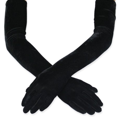 Long black gloves