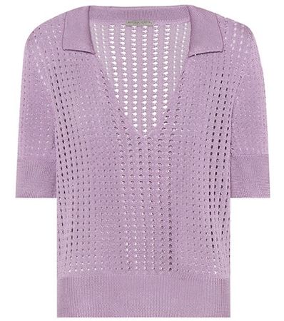 Knitted silk top