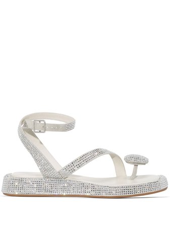 GIABORGHINI crystal-embellished open-toe Sandals - Farfetch