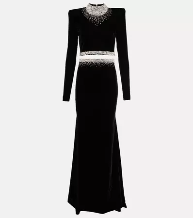 Crystal Embellished Gown in Black - Miss Sohee | Mytheresa