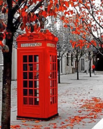 red autumn street aesthetic - Google Search