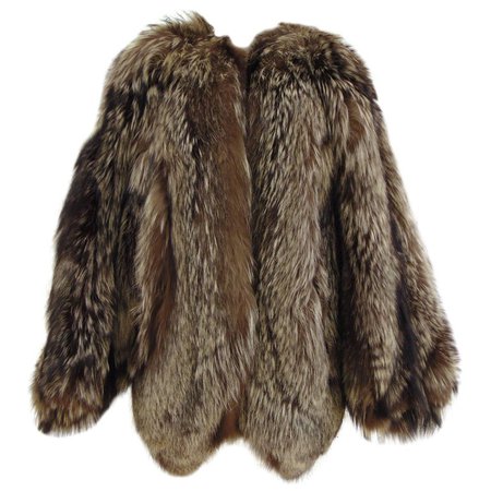 Fendi silver fox fur, 1990 Coat Jacket