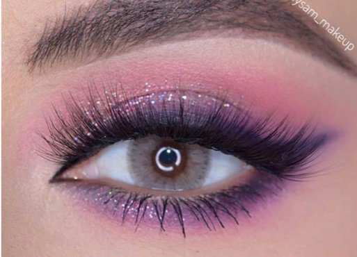 purple and pink eye makeup