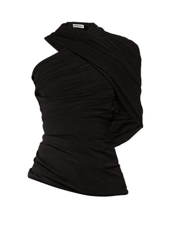 Haut en jersey asymétrique drapé | Balenciaga | MATCHESFASHION.COM FR
