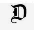 Gothic calligraphy letter D