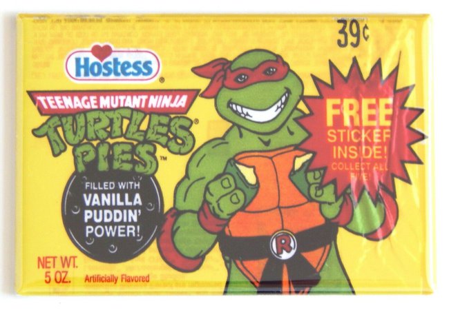Teenage Mutant Ninja Turtles Pudding Pie (Raphael) FRIDGE MAGNET | eBay