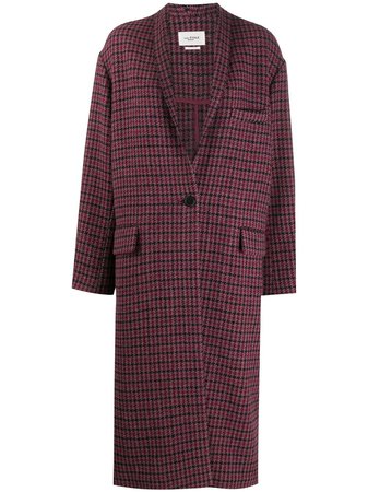 Isabel Marant Étoile Houndstooth Check Cocoon Coat - Farfetch