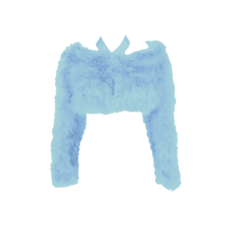 Tom Ford Gucci | Marabou Feather Bolero Jacket Pastel Blue (Dei5 edit)