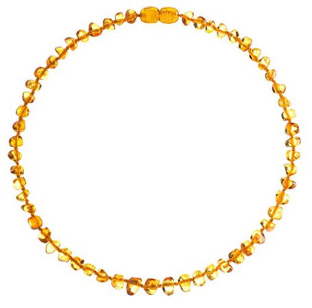 Amazon.com : Baltic Amber Teething Necklace For Babies (Unisex) (Honey) - Anti Flammatory, Drooling & Teething Pain Reduce Properties - Natural Certificated Oval Baltic Jewelry with the Highest Quality Guaranteed : Baby