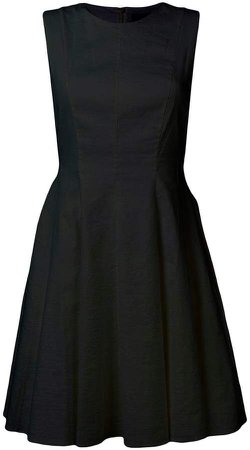poplin fit-and-flare dress