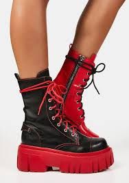 red and black mismatched boots - Google Search