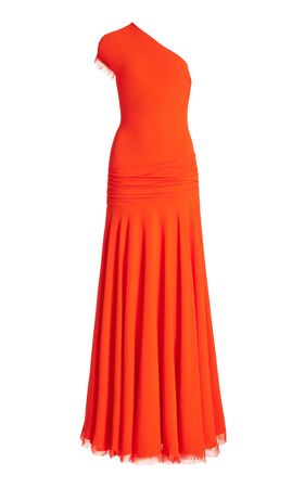 The Tess Draped Asymmetric Maxi Dress By Brandon Maxwell | Moda Operandi