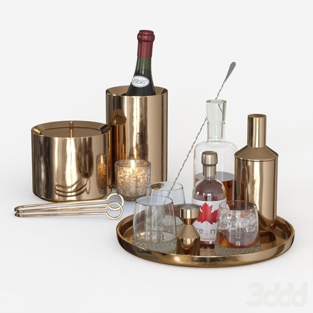 3d модели: Мелочь для кухни - West elm Alcohol set