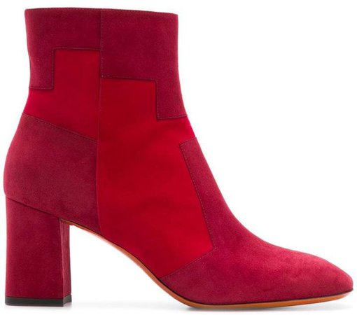two tone ankle boots