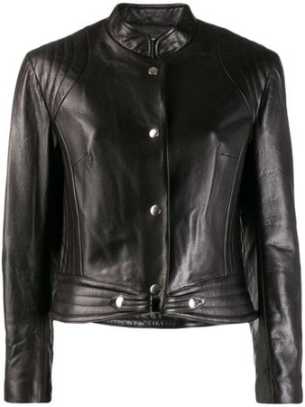 Black Isabel Marant Cropped Leather Jacket | Farfetch.com