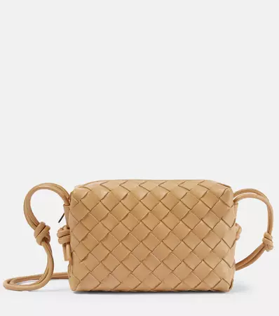 Loop Mini Leather Shoulder Bag in Brown - Bottega Veneta | Mytheresa