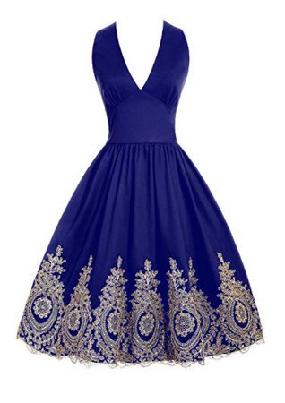 blue and gold dress