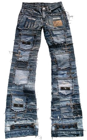 patchwork rockstar jeans