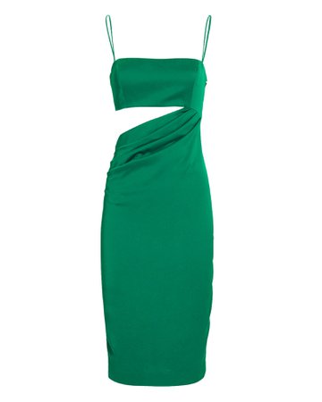 Selena Cutout Emerald Midi Dress