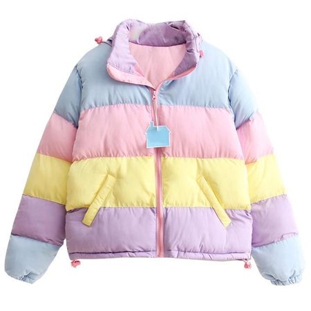 pastel colorblock jacket